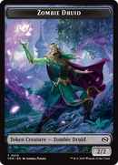 Zombie Druid // Treasure Double-Sided Token [Tarkir: Dragonstorm Tokens]