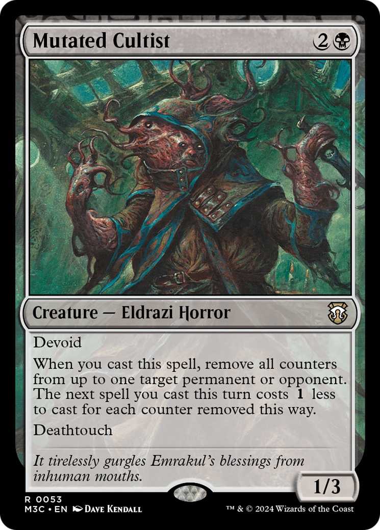 Mutated Cultist (Ripple Foil) [Modern Horizons 3 Commander]