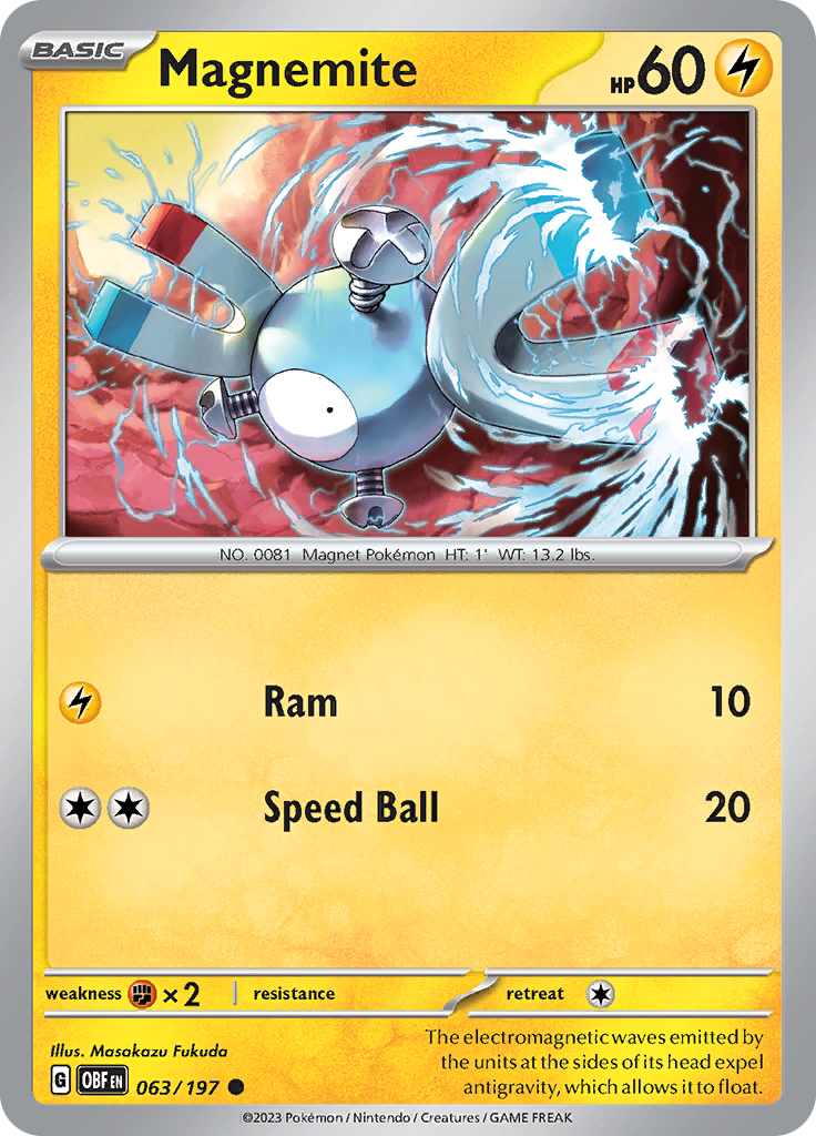 Magnemite (063/197) [Scarlet & Violet: Obsidian Flames]