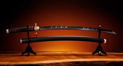 Deon Slayer Nichirin Sword (Tanjiro Kamado) Kyojuro Rengoku's Sword Guard Ver Tamashii Nations Proplica