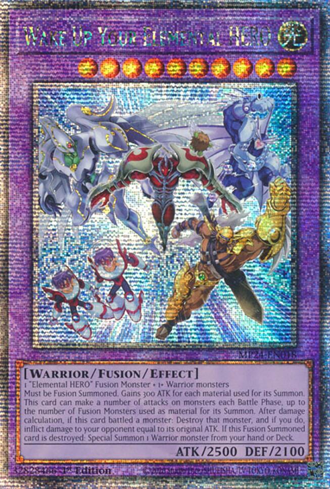 Wake Up Your Elemental HERO [MP24-EN018] Quarter Century Secret Rare