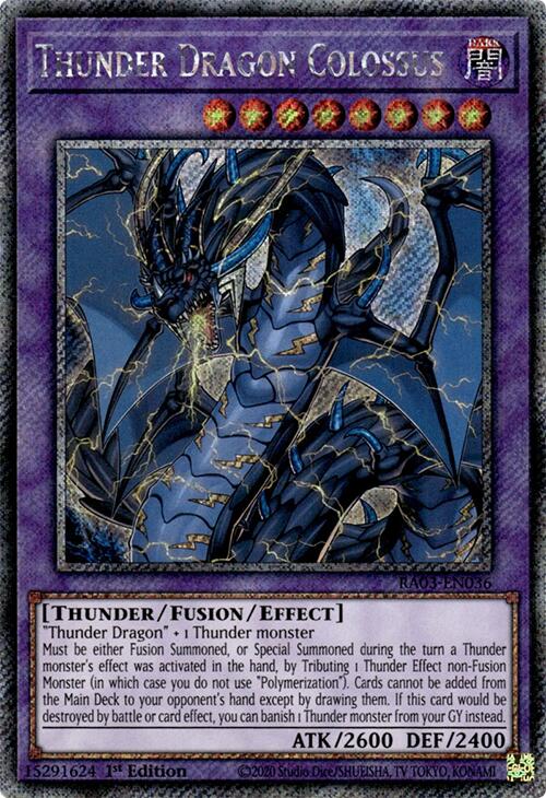 Thunder Dragon Colossus (Platinum Secret Rare) [RA03-EN036] Platinum Secret Rare