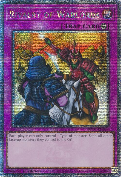 Rivalry of Warlords (Quarter Century Secret Rare) [RA03-EN075] Quarter Century Secret Rare