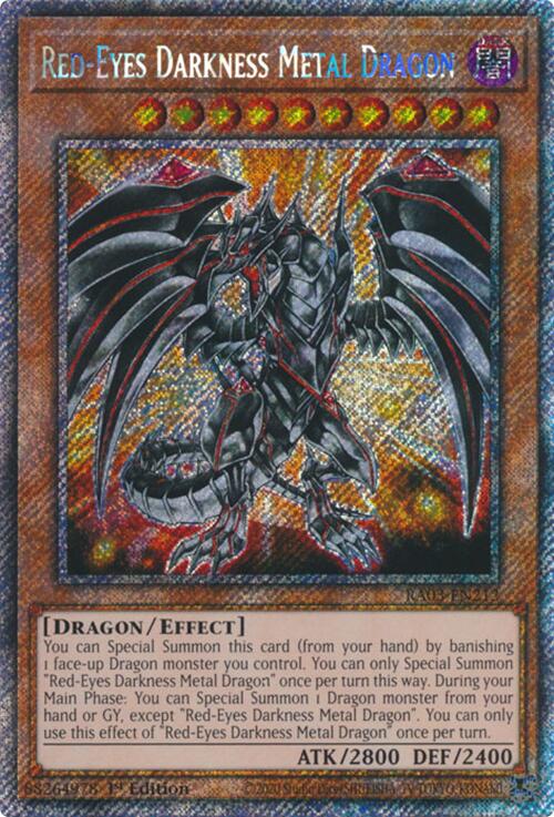 Red-Eyes Darkness Metal Dragon (Platinum Secret Rare) [RA03-EN212] Platinum Secret Rare