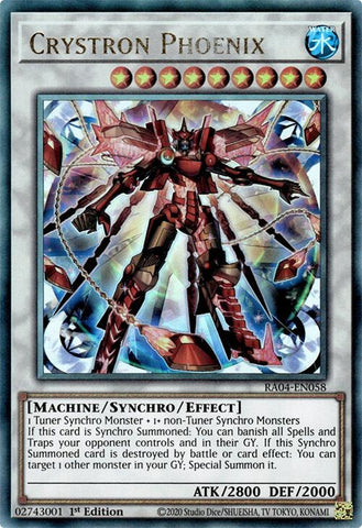 Crystron Phoenix [RA04-EN058] Prismatic Ultimate Rare