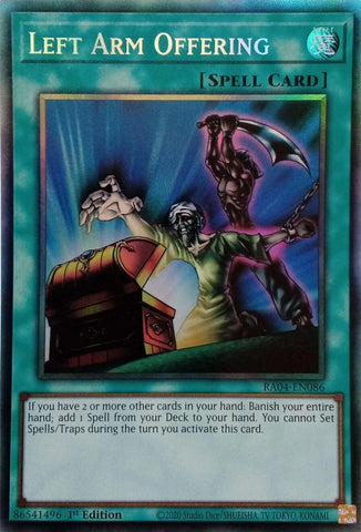 Left Arm Offering [RA04-EN086] Prismatic Collector's Rare