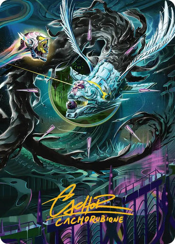 Quantum Riddler Art Card (Gold-Stamped Signature) [Edge of Eternities Art Series]