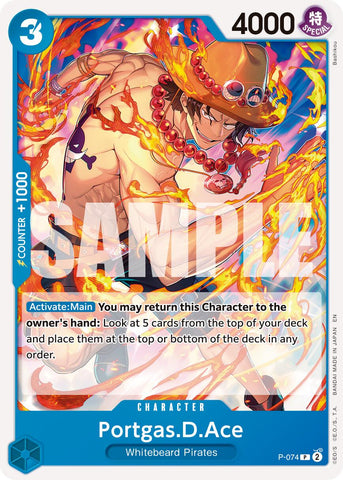 Portgas.D.Ace (P-074) (Pirate Foil) [Premium Booster -The Best- Vol. 2]