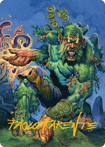 Aurora Awakener Art Card (17/54) (Gold-Stamped Signature) [Lorwyn Eclipsed Art Series]