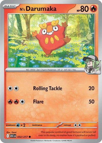 N's Darumaka (032/217) [Mega Evolution: Ascended Heroes]