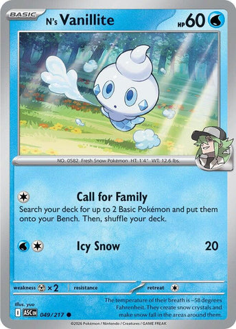 N's Vanillite (049/217) [Mega Evolution: Ascended Heroes]