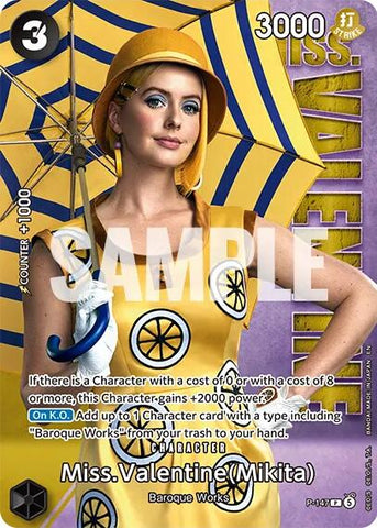 Miss.Valentine (Mikita) - P-147 (Premium Card Collection -Live Action Edition Vol.2 Baroque Works-) [One Piece Promotion Cards]
