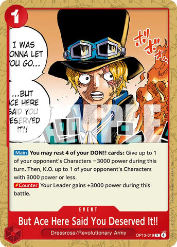 But Ace Here Said You Deserved It!! [One Piece Film: Red]