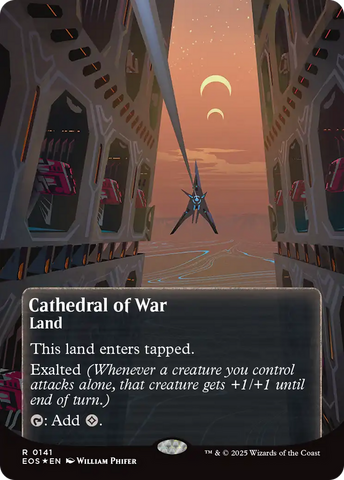 Cathedral of War (0141) (Borderless) (Galaxy Foil) [Edge of Eternities: Stellar Sights]
