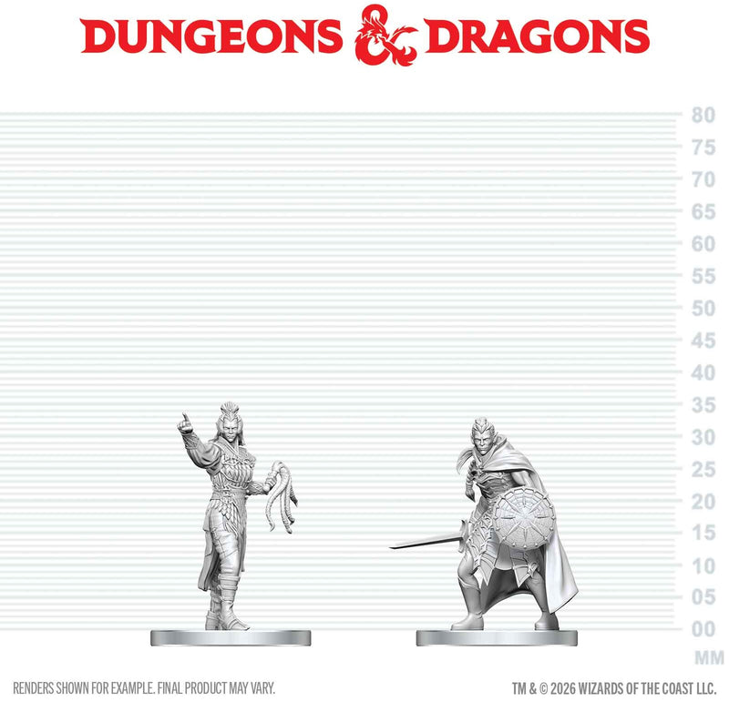 DND UNPAINTED MINIS WV29 DROW ELITE WARRIOR & DROW PRIESTESS OF LOLTH