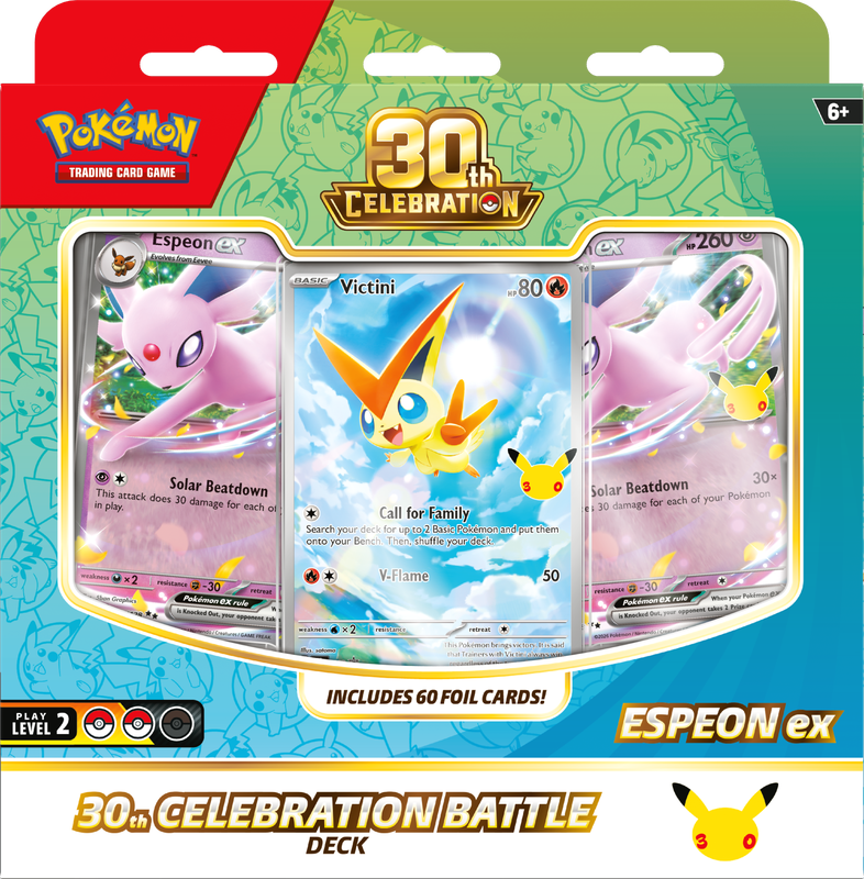 POKEMON 30TH CELEBRATION BATTLE DECKS ESPEON EX/ UMBREON EX