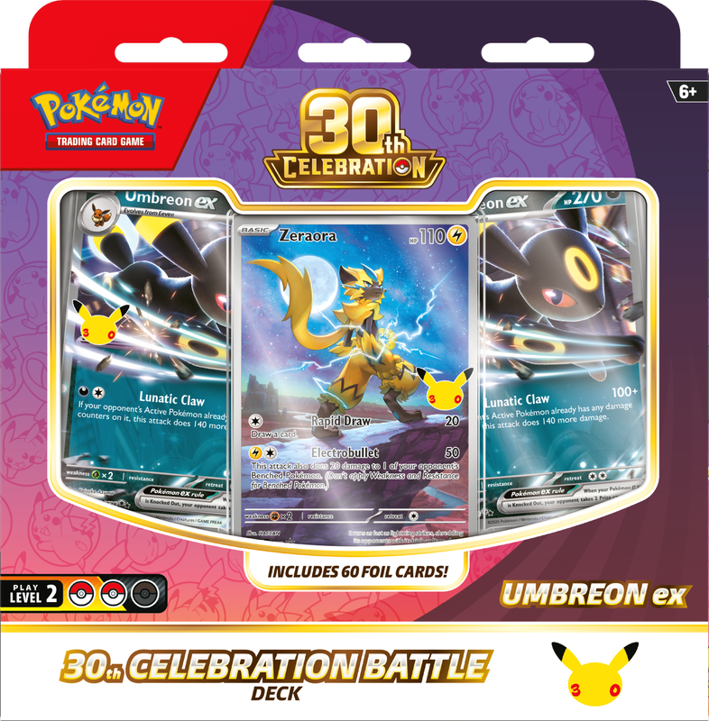 POKEMON 30TH CELEBRATION BATTLE DECKS ESPEON EX/ UMBREON EX