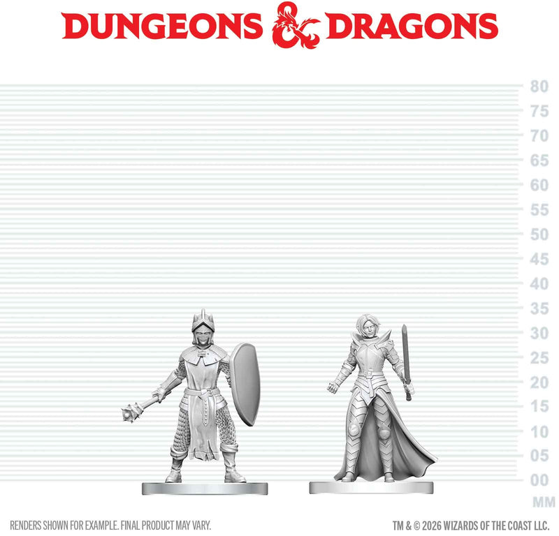 DND UNPAINTED MINIS WV29 BLACK GAUNTLET & ZHENTILAR PALADIN OF BANE
