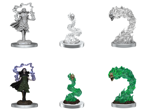 D&D Unpainted Minis WV21 Dark Spellcaster & Flameskulls