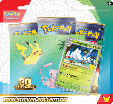 POKEMON 30TH CELEBRATION TECH STICKER COLLECTION