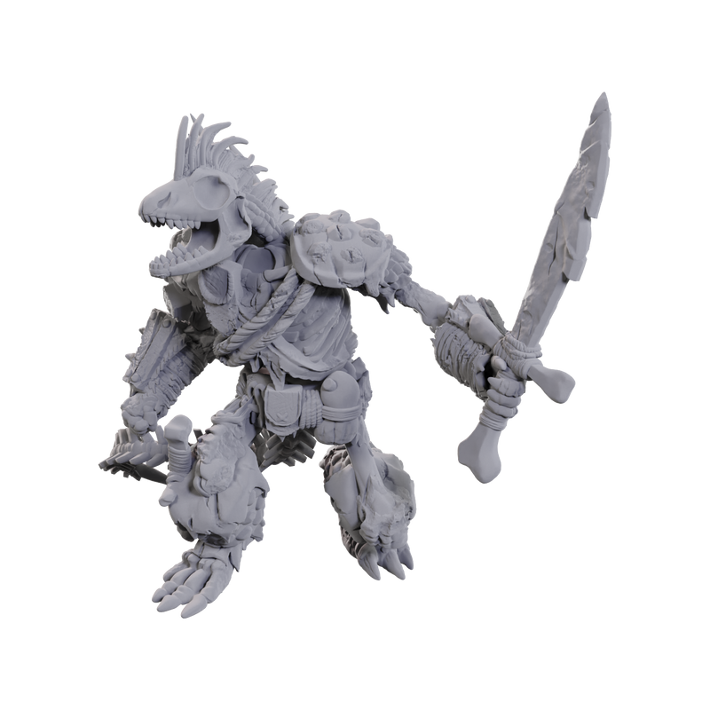 DND UNPAINTED MINIS WV23 LIZARDFOLK SKELETON