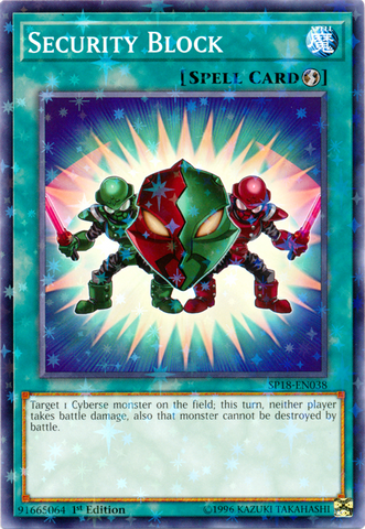 Security Block (Starfoil) [SP18-EN038] Starfoil Rare