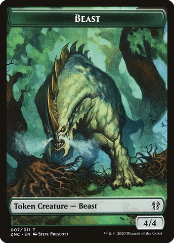 Beast Token // Saproling Token [Zendikar Rising Commander Tokens]