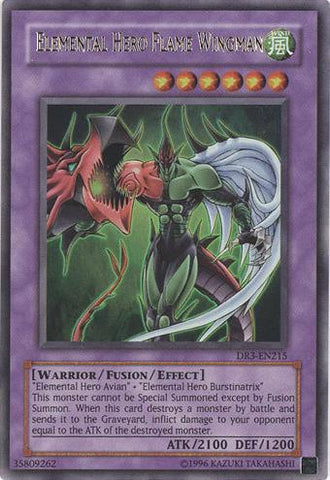 Elemental Hero Flame Wingman [DR3-EN215] Ultra Rare