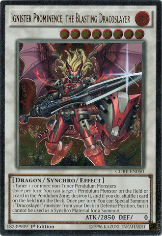 Ignister Prominence, the Blasting Dracoslayer (UTR) [CORE-EN050] Ultimate Rare