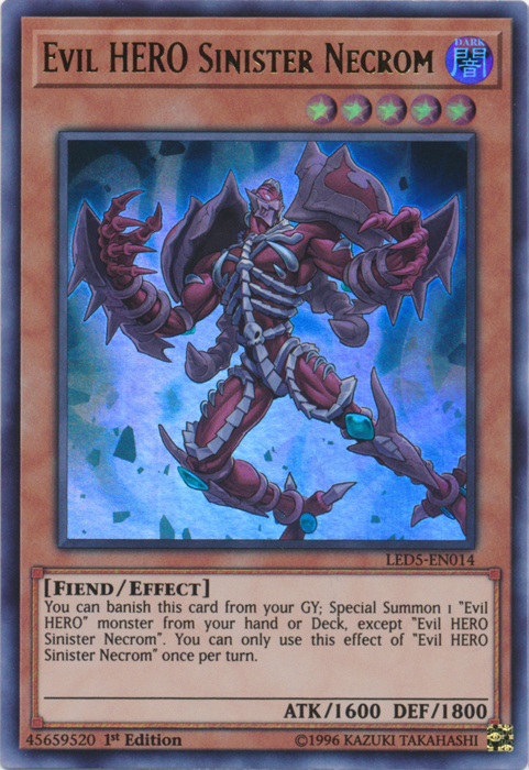 Evil HERO Sinister Necrom [LED5-EN014] Ultra Rare