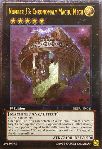 Number 33: Chronomaly Machu Mech (UTR) [REDU-EN043] Ultimate Rare