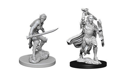 RETIRED: D&D Unpainted Minis WV6 Female Elf Fighter
