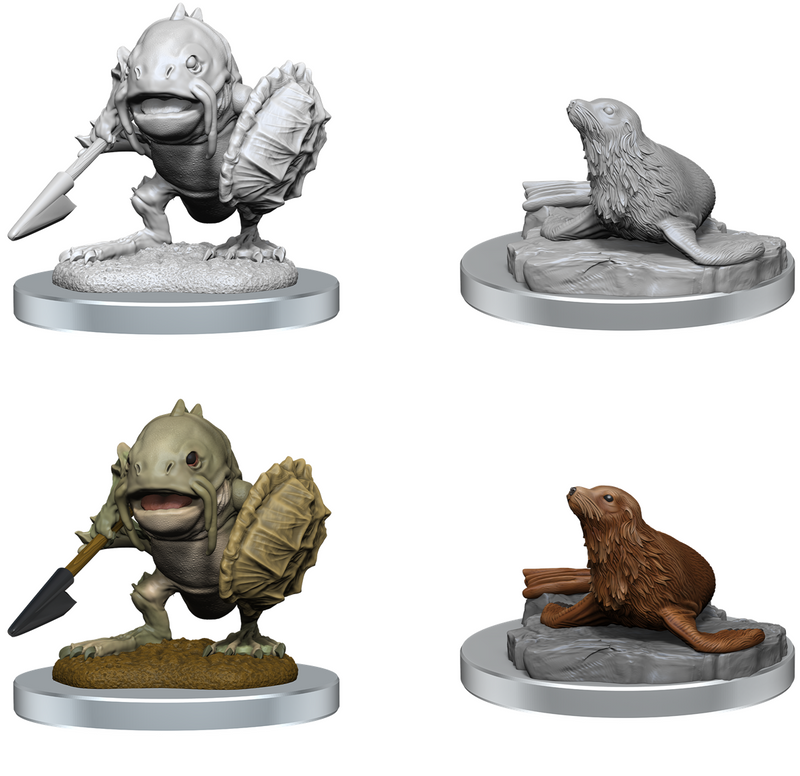 D&D Unpainted Minis WV20 Locathah & Seal