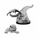 D&D Unpainted Minis WV10 Black Dragon Wyrmling