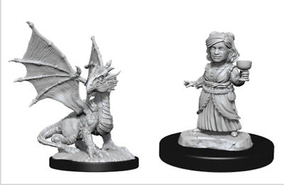 D&D Unpainted Minis WV13 Silver Dragon Wyrmling