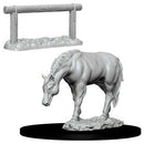 WizKids Unpainted Minis WV10 Horse And Hitch