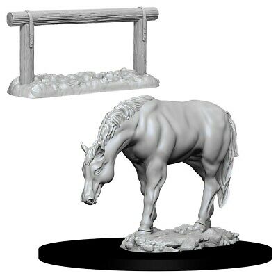 WizKids Unpainted Minis WV10 Horse And Hitch