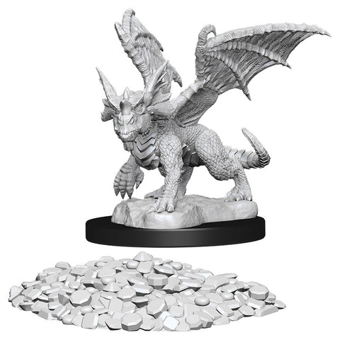 D&D Unpainted Minis WV10 Blue Dragon Wyrmling